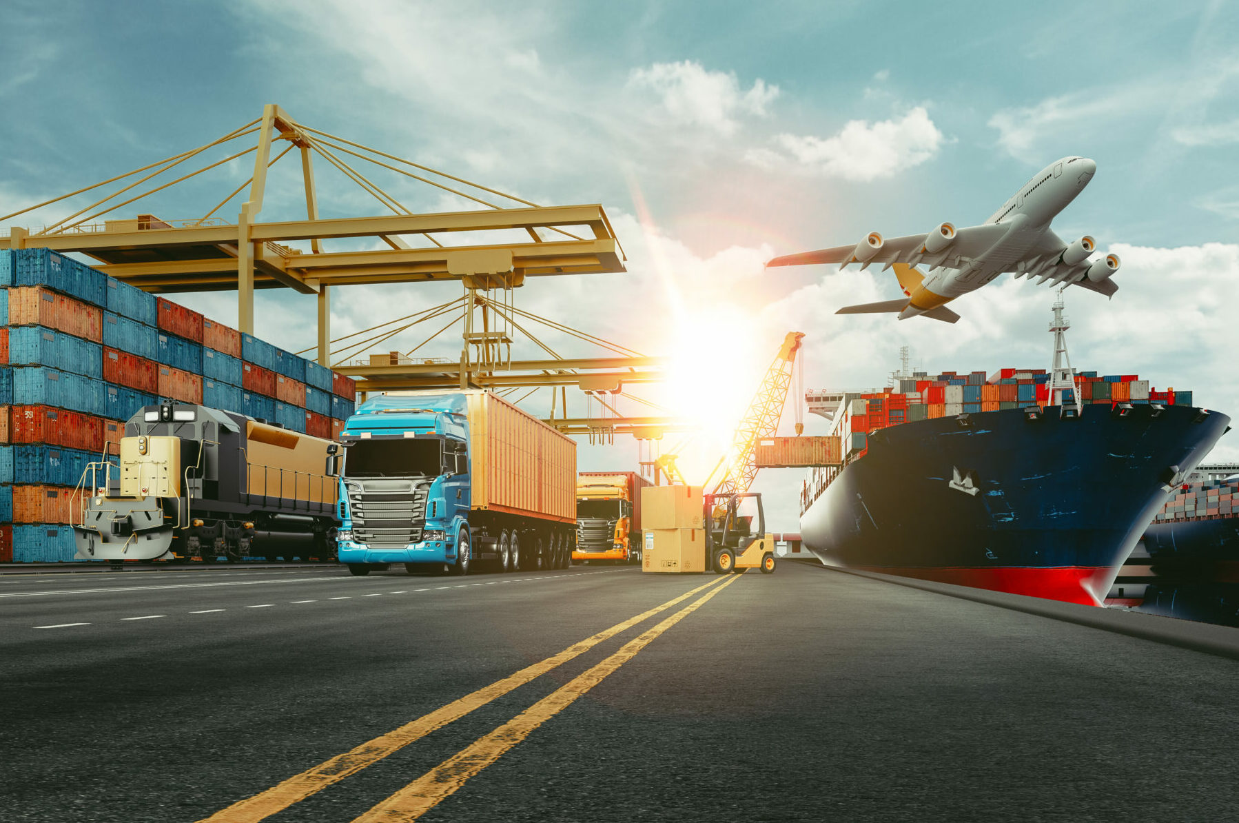 Easy Ease Logistics - Red de Transporte, Camión de Carga, Avión y Barco Mercante