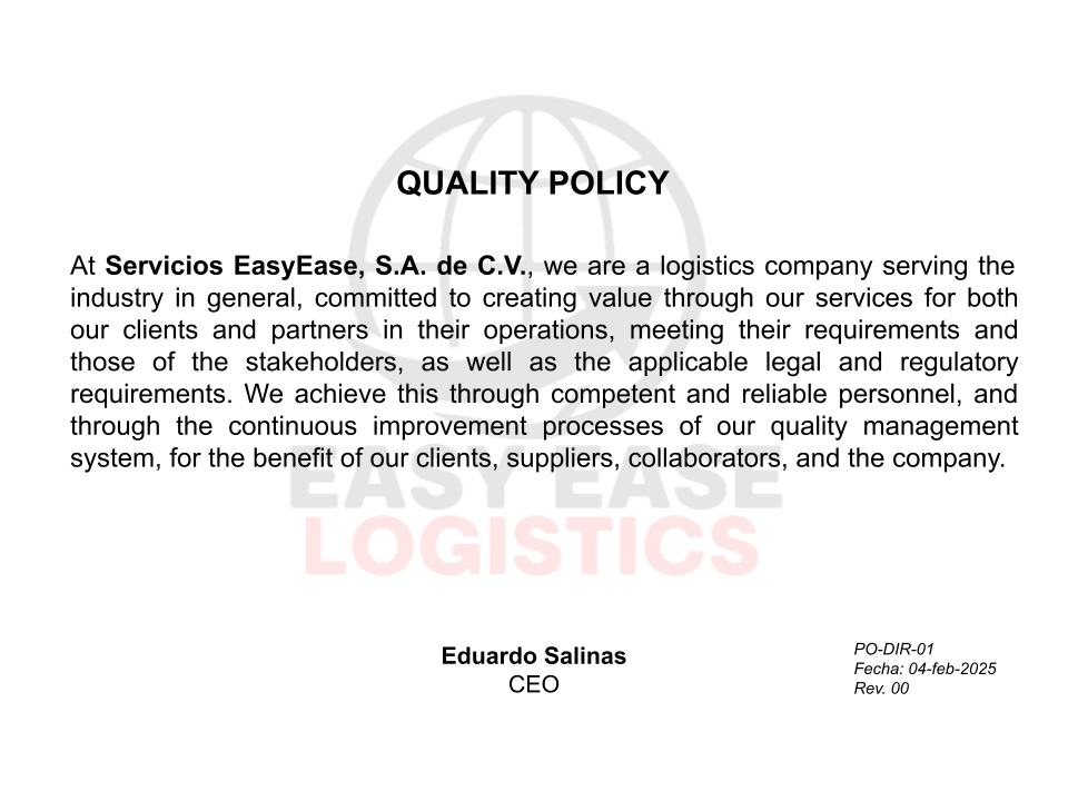 Quality Policy